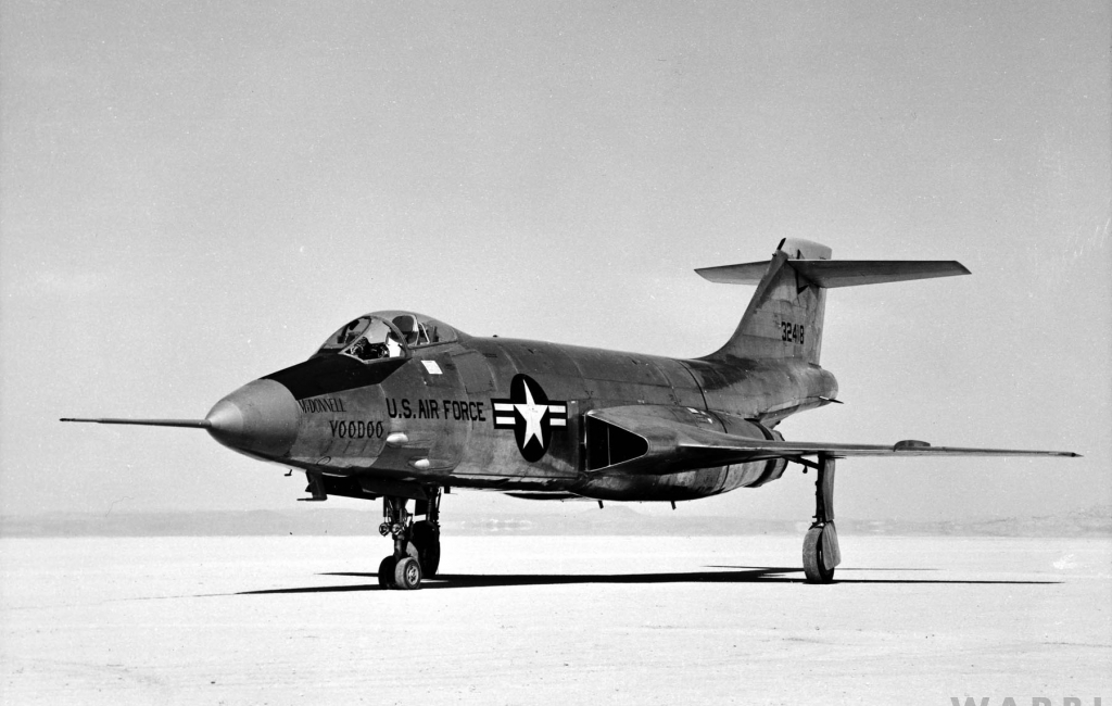 Today in Aviation History - First Flight of The McDonnell F-101 Voodoo 10 McDonnell F 101A 1 MC Voodoo 53 2418 parked on Rogers Dry Lake Edwards Air Force Base California. U.S. Air Force