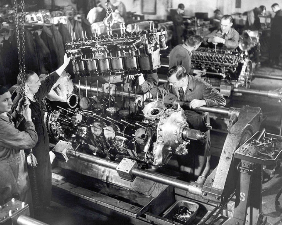The Mustang and the Merlin 16 Merlin engine production at Rolls Royce Nightingale Road Derby