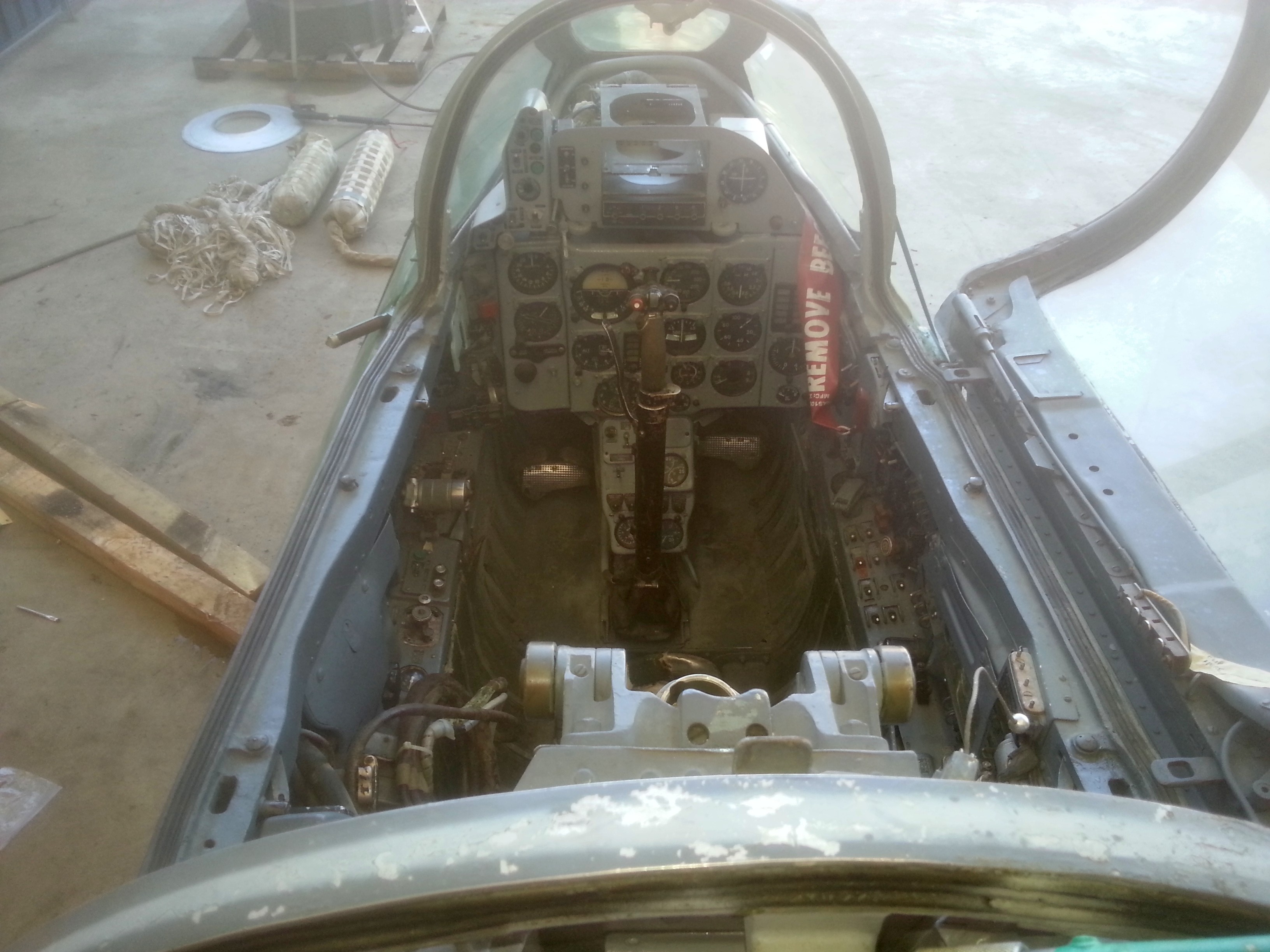 MiG-21U Mongul-B Airworthy Restoration to Begin in Australia 14 The forward cockpit of Adrian Deeth's MiG-21UM. (photo via Phil Buckley)