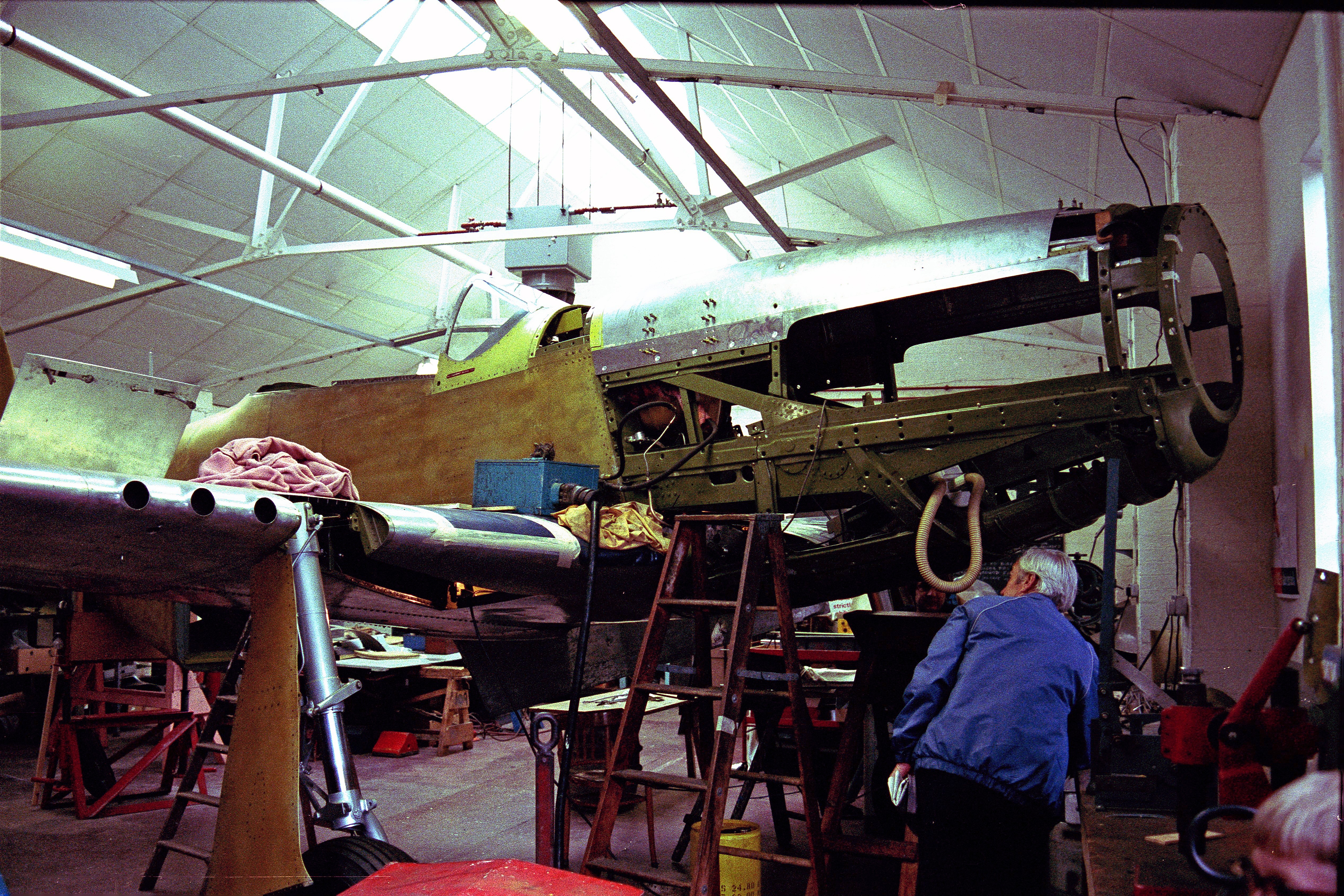 Then and Now: A Return to Bodney with 352nd FG Mustang 'Miss Helen' 13 Miss Helen Dux sep 84 Av2 during initial rebuildPaver