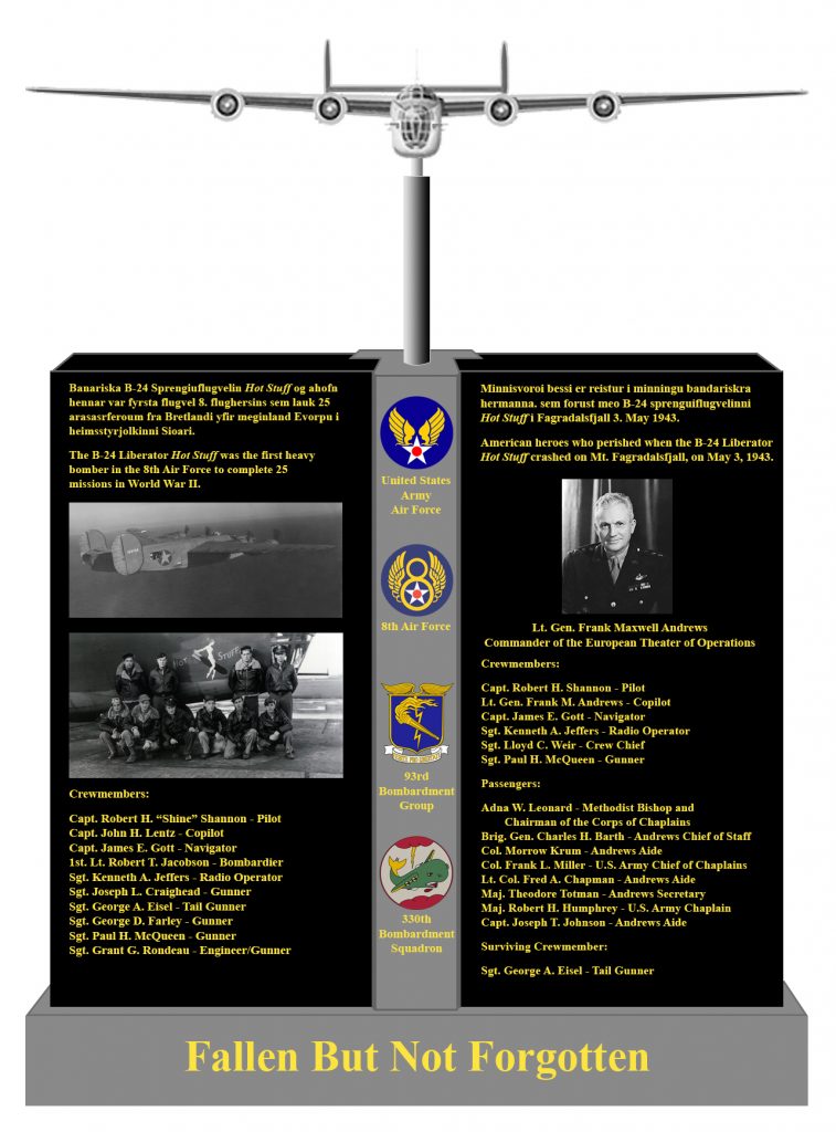 Monument for Gen.Andrews and the Crew of B-24 "Hot Stuff" 14 Monument 8X10 300 DPI