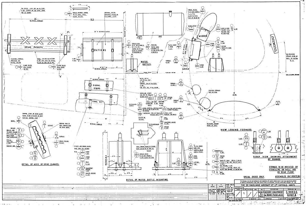 Massive Cache of deHavilland Mosquito Plans Discovered 14 Mosquito Mk I, Tropics