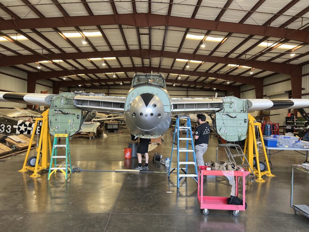 Mosquito T.43 NZ2308 Undergoes Reassembly at Chino 10 Mosquito TMk.43 NZ2308 Undergoes Reassembly at Chino 4491