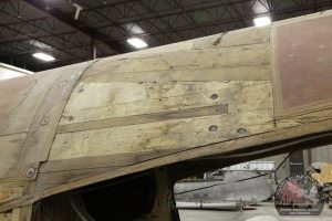 The Long and Winding Road of the City of Calgary's Mosquito Finally Leads to a Restoration 18 The Mossie's wooden fuselage shows signs of repairs and weather damage. (Image Credit: Calgary Mosquito Society)