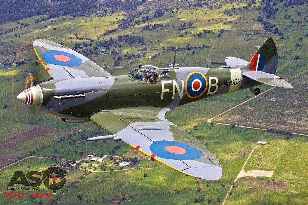Supermarine Spitfire Mk.IX MH603 - First Post Restoration Flight 23 Mottys Spitfire VH IXF first flight Scone Vintage Fighter Restorations 03544 001 ASO