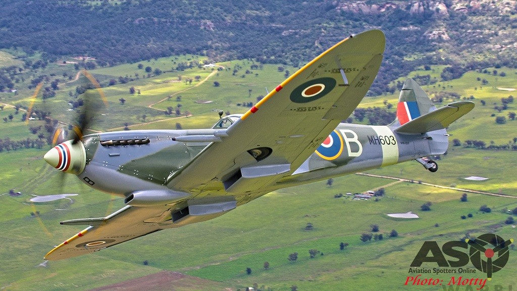 Supermarine Spitfire Mk.IX MH603 - First Post Restoration Flight 21 Mottys Spitfire VH IXF first flight Scone Vintage Fighter Restorations 03989 001 ASO