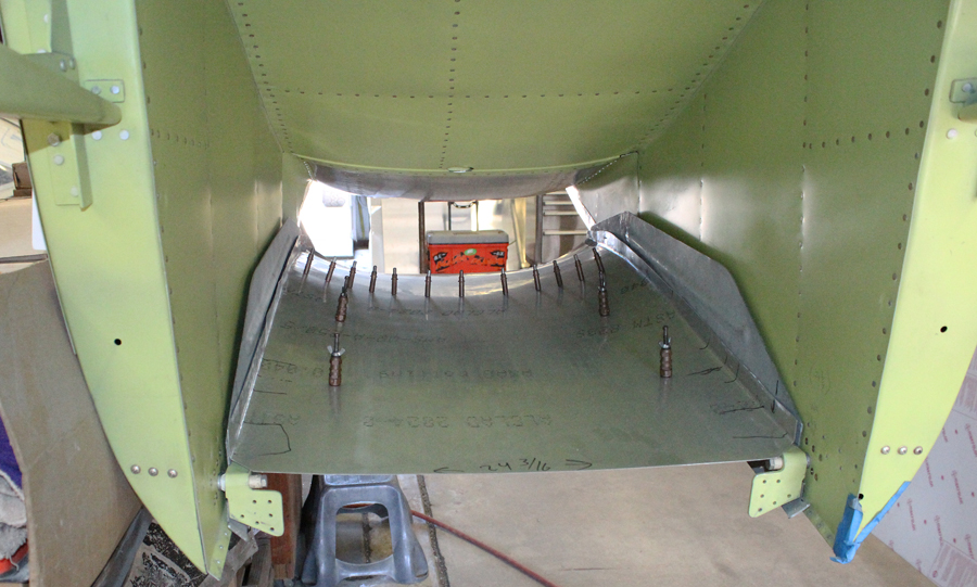 XP-82 Twin Mustang - Feb.-April, 2015 - Restoration Update 34 Coolant exit doors. (photo via Tom Reilly)