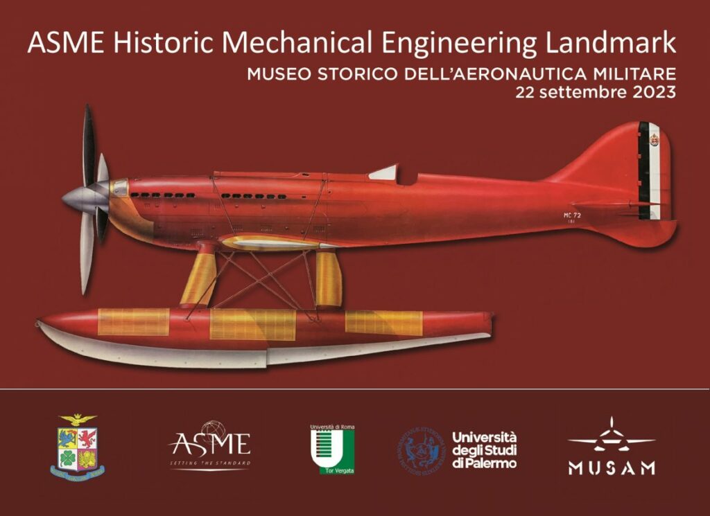 Macchi MC-72 Receives Prestigious American Society of Mechanical Engineers Award 13 MusAM the MC 72 of the Historical Museum of Vigna Di Valle has been awarded the prestigious ASME award 2