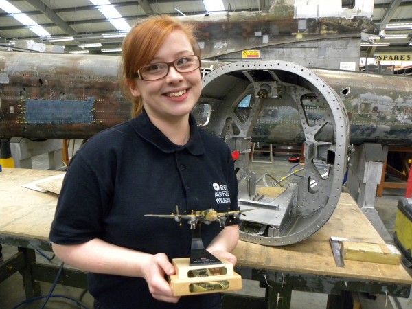 RAF Museum Youth Apprentice Awarded Prize for Outstanding Service 10 Museum Apprentice Bethany Colburn was named ‘Rotary Club of Wolverhampton - Apprentice of the Year’ (Image '©Trustees of the Royal Air Force Museum’)