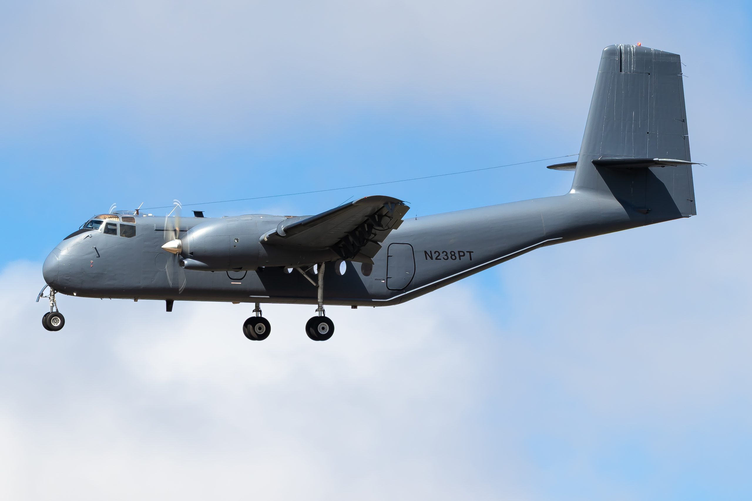 Today in Aviation History: First Flight of the de Havilland DHC-4 Caribou 12 N238PT arriving into NAS North Island following a sortie over the Pacific. Photo credit Sean Asay scaled