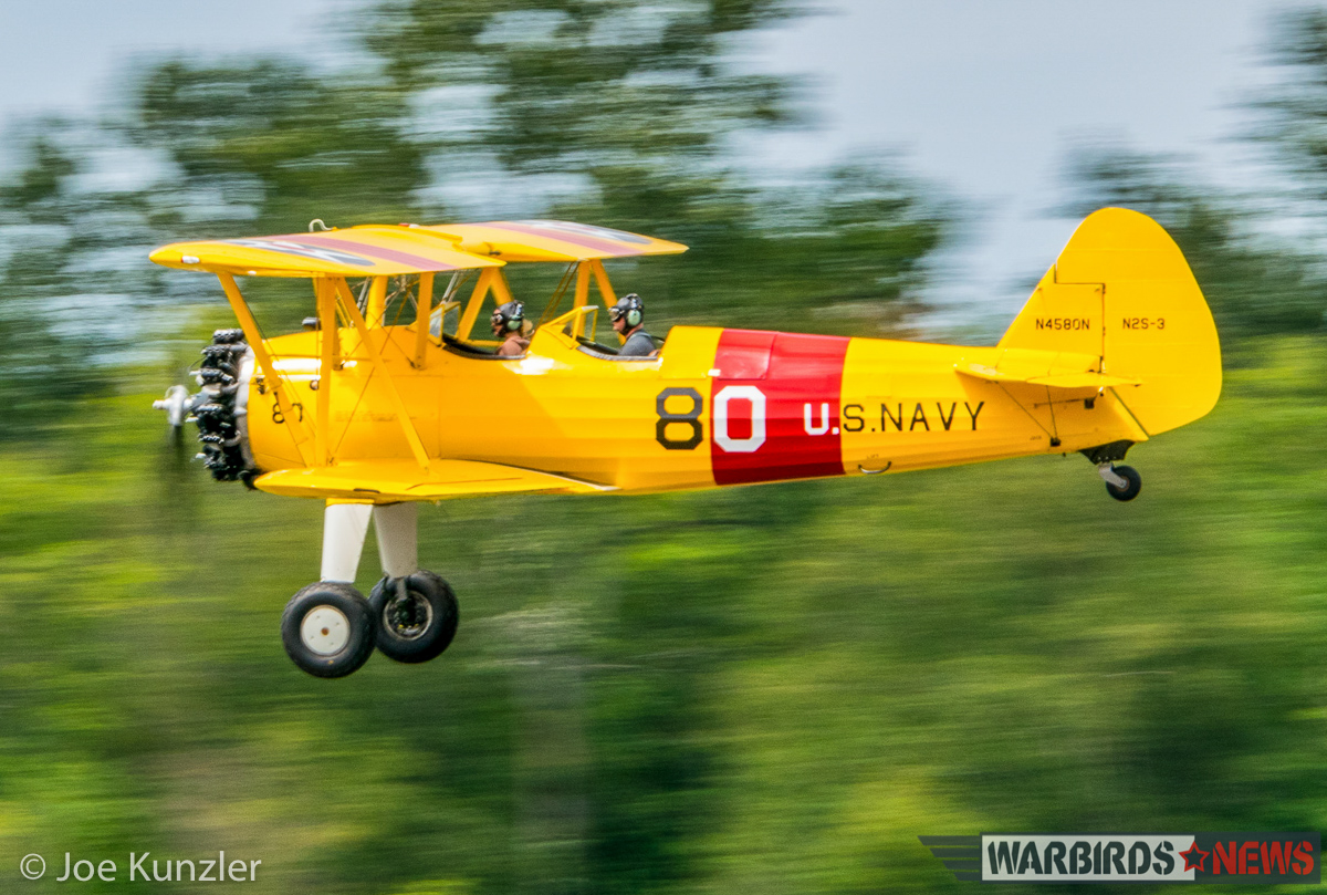 Heritage Flight Museum - July 2016 Fly Day Report 18 Alex Bock's Stearman on a low fly-by. (photo by Joe Kunzler)
