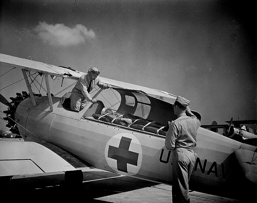 CAF Airbase Georgia Advances Restoration of Navy Stearman N2S-2 14 N2S Kaydet ambulance 1942