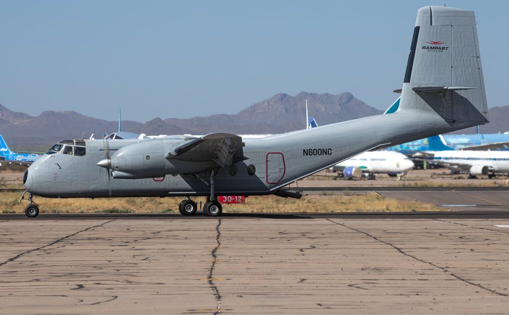 Endangered Species: The de Havilland Canada DHC-4 Caribou 14 N600NC returning to Pinal Airpark after a paratrooper drop. Photo credit Cayden Smith