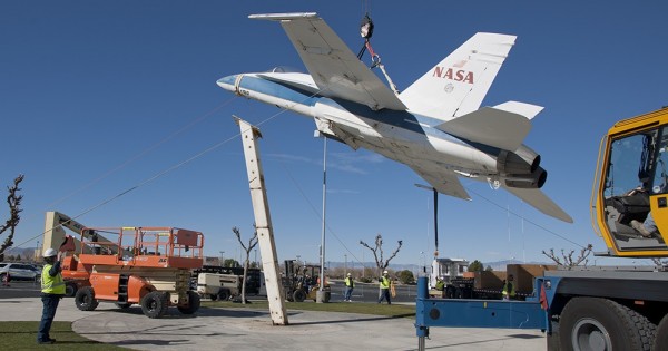 Iconic NASA F/A-18 Temporarily Moved From Lancaster Baseball Stadium 10 NASA F/A-18A -NASA photos by Tom Tschida & Ken Ulbrich
