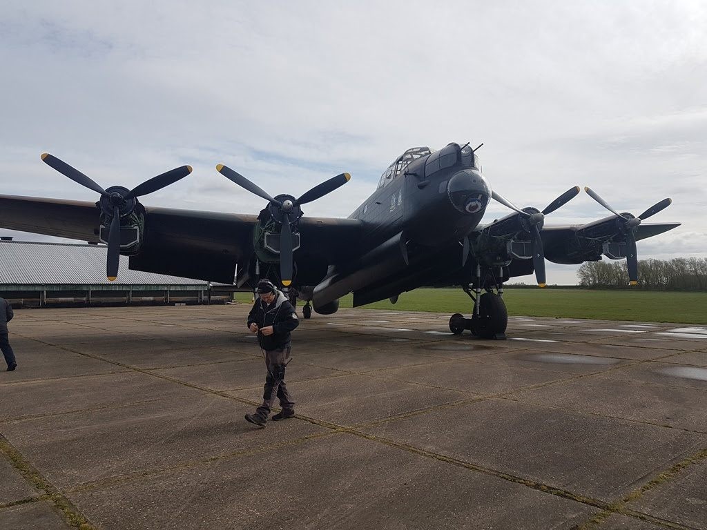 Lancaster NX611 ‘Just Jane’ Engine Run 12 NX611 in position ready for runs