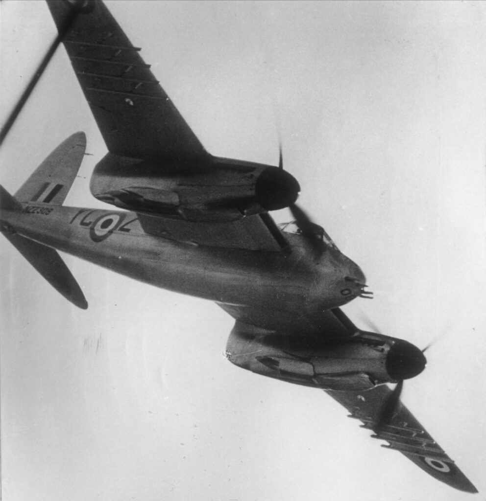 Fourth Avspecs Mosquito Rebuild Flies 18 NZ2308 flying with 75 Squadron in the early 1950s