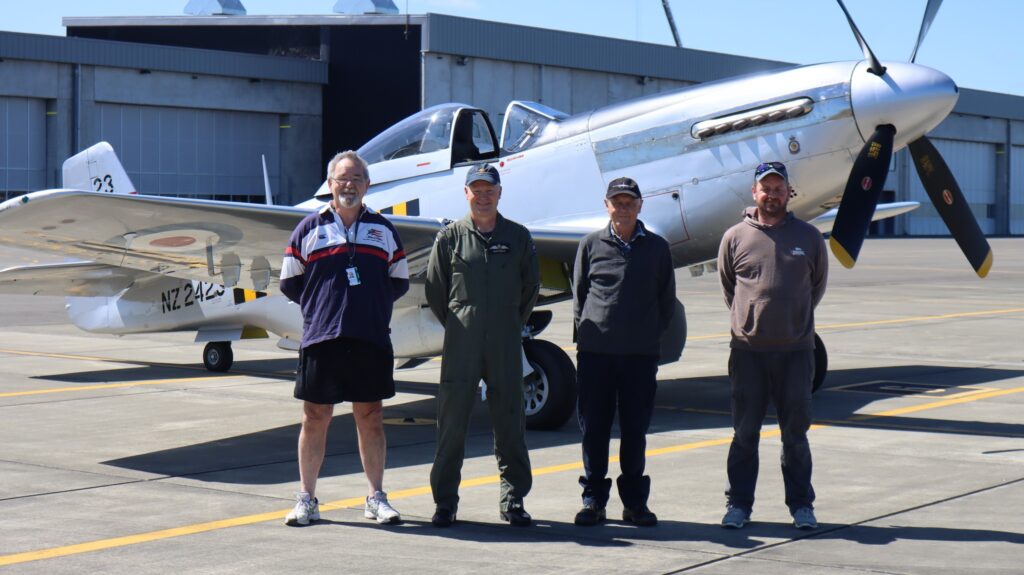 Kiwi Mustang Flies Again After 66 Years 13 The team that made it happen: Pete Burgess, Sean Perrett, Brian Harris and Joe Deere.