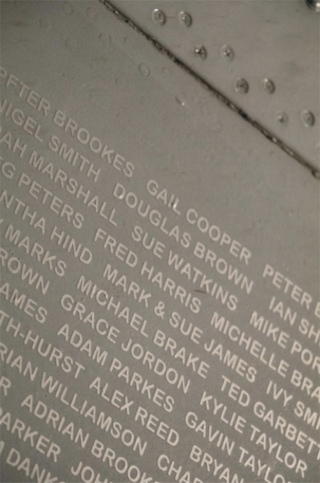 Vulcan To The Sky Trust - October 2022 Update 12 Names under Vulcan XH558