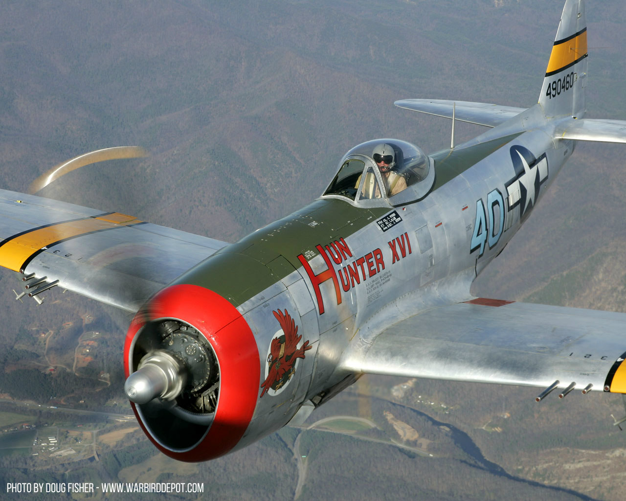 Hun Hunter XVI and Wicked Wabbit Inbound to AirVenture Oshkosh 11 n addition, he flew 153 combat missions, was credited with the destruction of 3 enemy aircraft in aerial combat plus 2 probables, and served as Commanding Officer of the 65th Fighter Squadron from May 1943 to May 1945, with short periods on leave in the United States from July to September 1943, and May to June 1944.