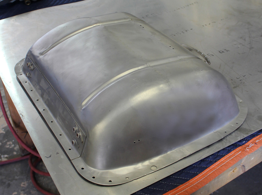 XP-82 Twin Mustang - June 2016 - Restoration Update 24 A newly-formed dishpan half. (photo via Tom Reilly)