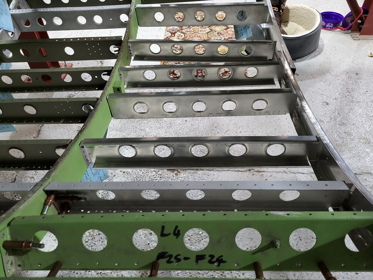 Avro Lancaster B.VII NX611 ‘Just Jane’ – Restoration Update 249 14 New intercostals replacing the damaged intercostals in the floor of NX664s rear mid fuselage