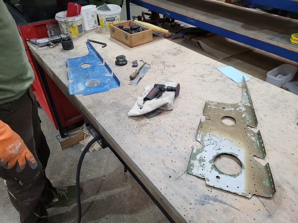 Lancaster NX611 ‘Just Jane’ – Restoration Update 240 and 241 12 New vs old. Ribs for the port wing trailing edge