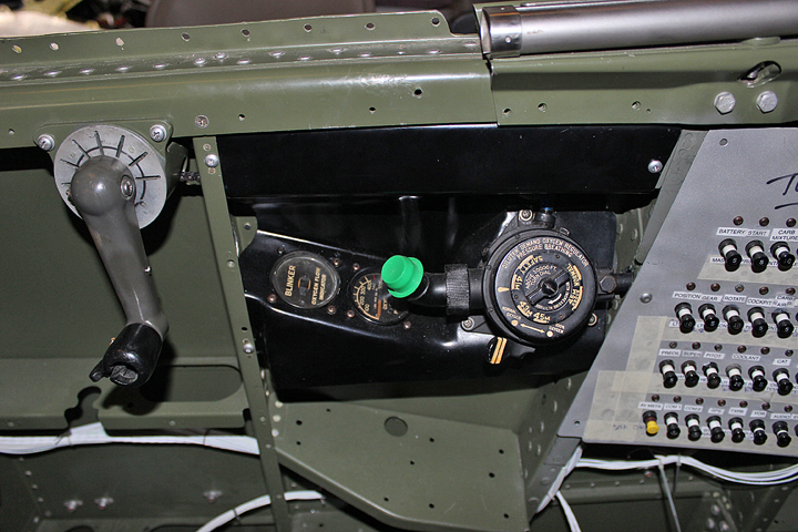 XP-82 Twin Mustang - February/March 2017 - Restoration Update 17 The cockpit side wall showing the O2 regulator and blinker as well as the circuit breaker panel in the process of being completed. The breaker panel is awaiting its silk-screened labels to return from a subcontractor. (photo via Tom Reilly)