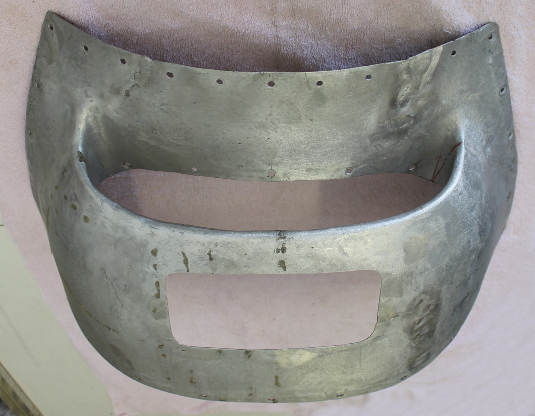 XP-82 Twin Mustang - June 2016 - Restoration Update 17 The banged-up original chin scoop. (photo via Tom Reilly)