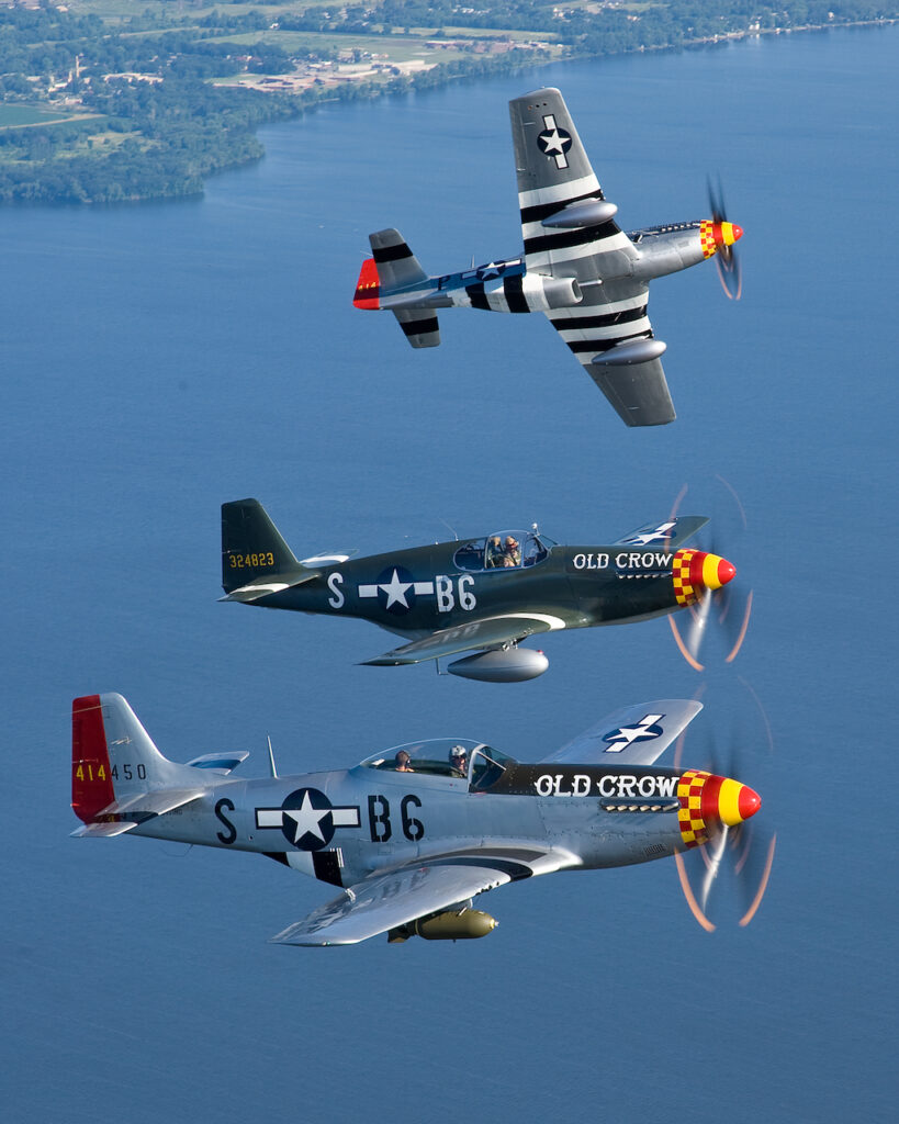 “Turning the Tide – 1944” 80-year Commemoration at EAA AirVenture Oshkosh 2024 10 Old Crow Mustangs By Jim Koepnick 1
