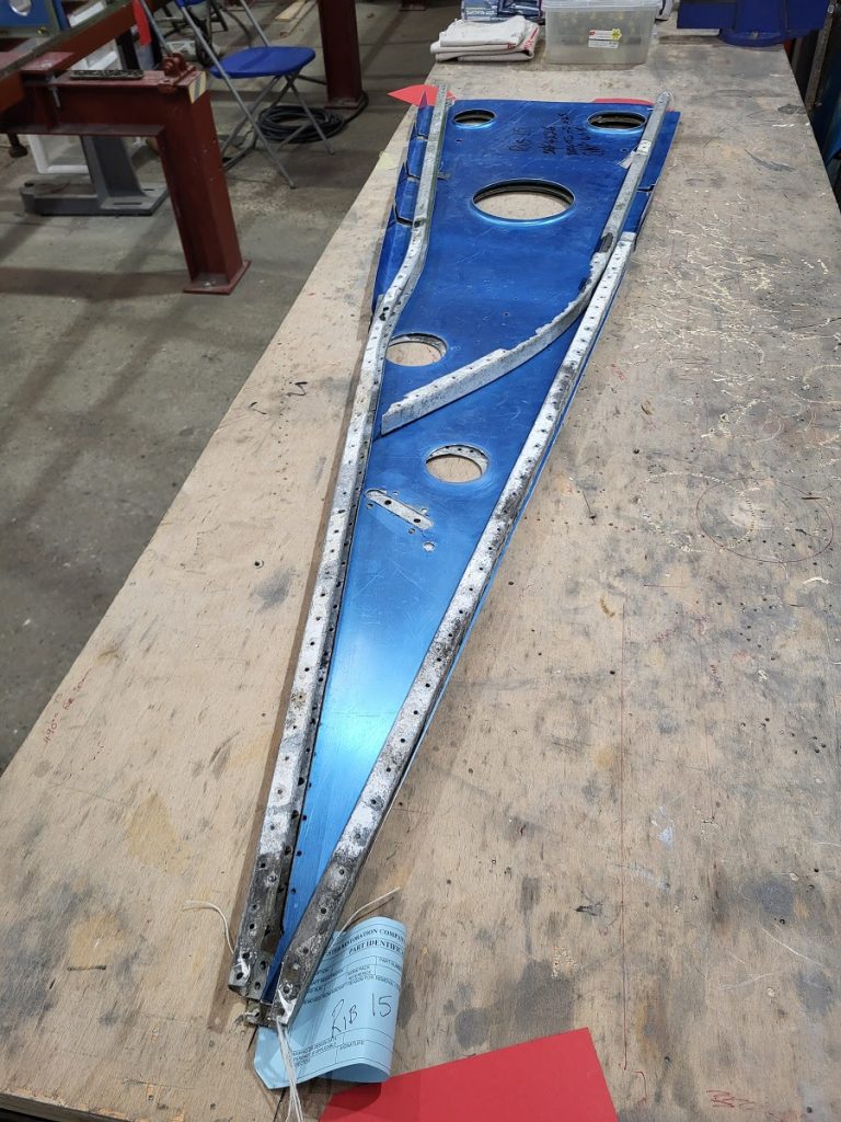 Avro Lancaster B.VII NX611 ‘Just Jane’ – Restoration Update 245 12 One of the larger ribs from the port trailing edge