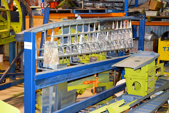 Lightning Progress Downunder - P-38 Restoration Report - January, 2018 19 P 38 Lightning ailerons in jig 2017