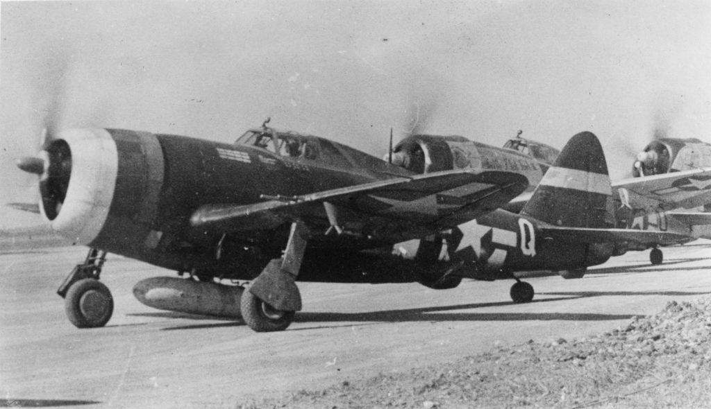 Fly Fast, Hit Hard, Take a Punch: A Brief History of the War-Winning P-47 Thunderbolt 23 P 47 Thunderbolts of the 365th Fighter Group line up for take off