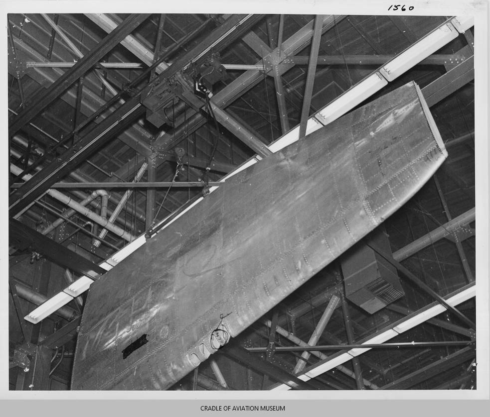 Inside the Engineering of the Republic P-47 Thunderbolt 16 P 47 wing being moved in the plant by a Robins Meyer hoist