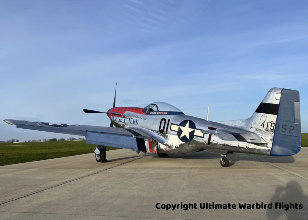 Ultimate Warbird Flights Unveils "Jersey Jerk" 11 P 51 Mustang Jersey Jerk Ultimate Warbird Flights 2