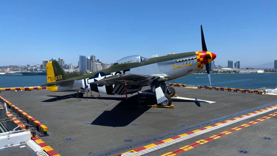 Warbirds Have Arrived in Hawaii for WWII 75th Anniversary Celebrations 22 P 51 Mustang on USS