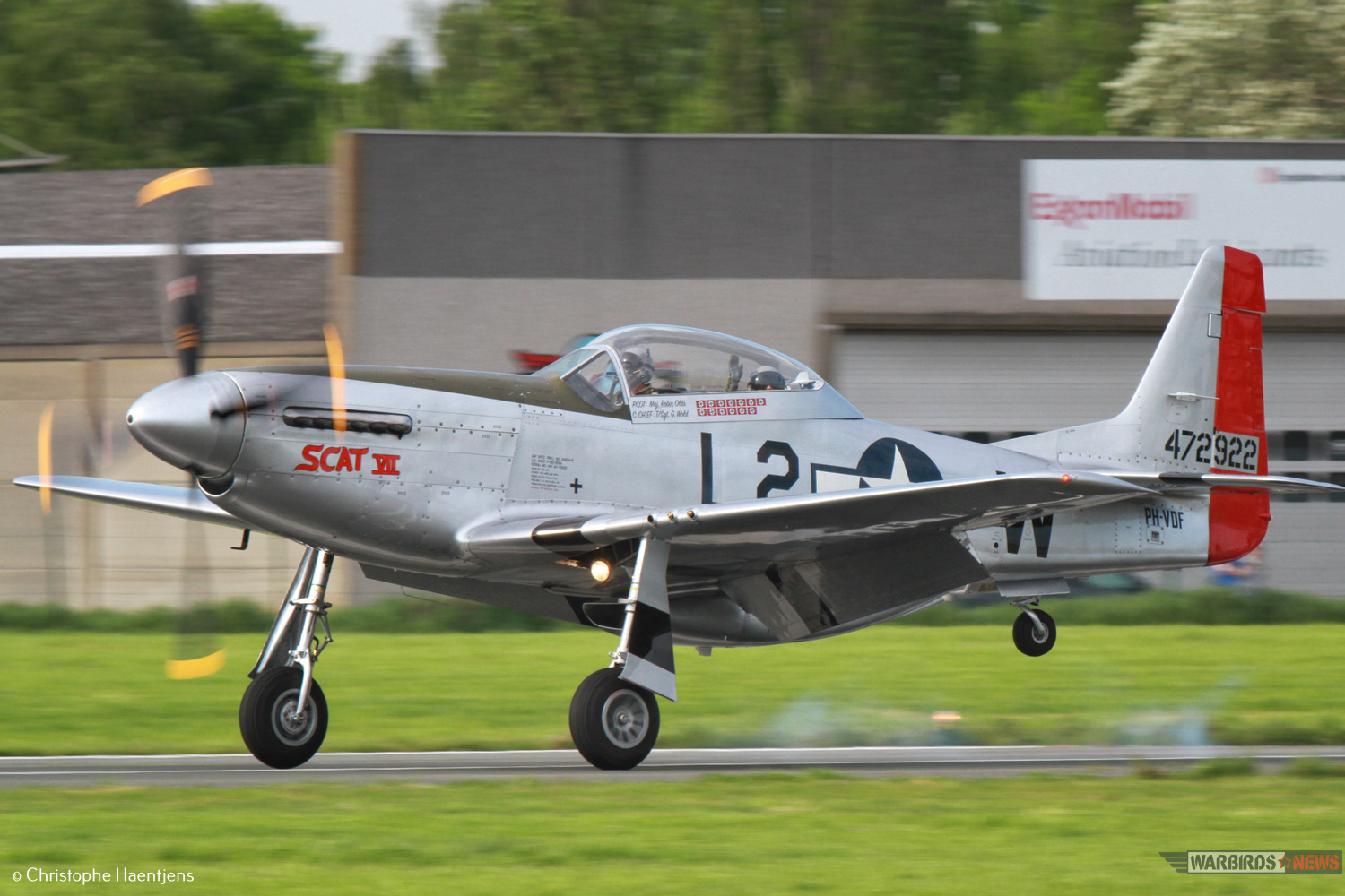 In the Footsteps of Her Father - Christina Olds Flies in ScatVII 10 P-51 Scat VII_ Christina Olds_ Photo By Christophe Haentjens2