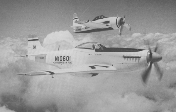 Colonel Culpeper's Flying Circus -A 1981 Documentary About The Commemorative Air Force 9 The Mustang and the Bearcat in 1961 flying over the skies of Rebel Field ( Photo provided by Commemorative Air Force)