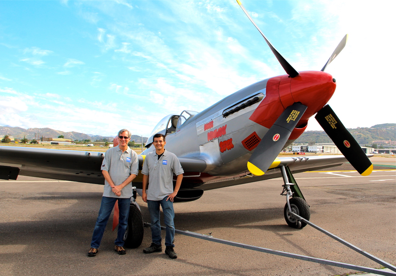 The National WWII Museum Welcomes Authentic, Newly Restored P-51D Mustang 11 On April 9, The National WWll Museum & Flyboys Aeroworks celebration of the completion of the Museum's P51D Mustang. Bunnie/Miss Kentucky State. The Event was hosted by Allen Airways Flying Museum, Gillespie Field. (photo by Bud Swartwood)