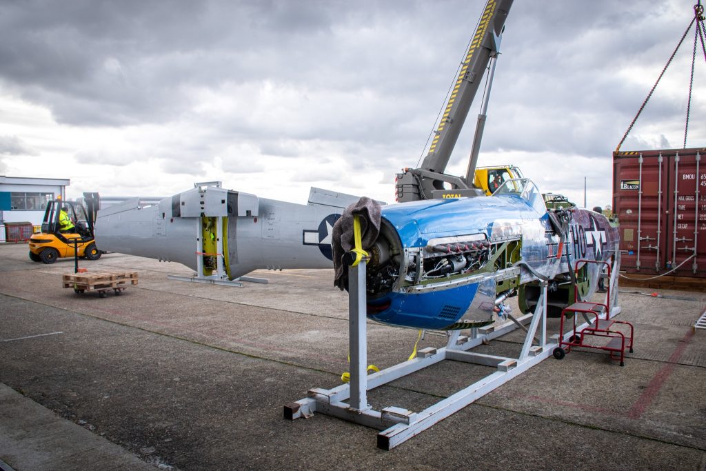 P-51D Mustang ‘Moonbeam McSwine’ Arrives at Biggin Hill Heritage Hangar 10 P 51D Mustang ‘Moonbeam McSwine Arrives at Biggin Hill Heritage Hangar 13