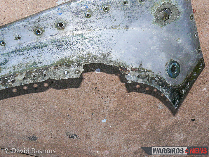 Restoring a Dakota Cockpit Downunder! 21 An example of some of the corrosion David found. (photo via David Rasmus)