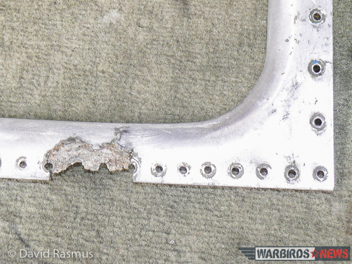 Restoring a Dakota Cockpit Downunder! 24 Corrosion damage on the window frame. (photo via David Rasmus)