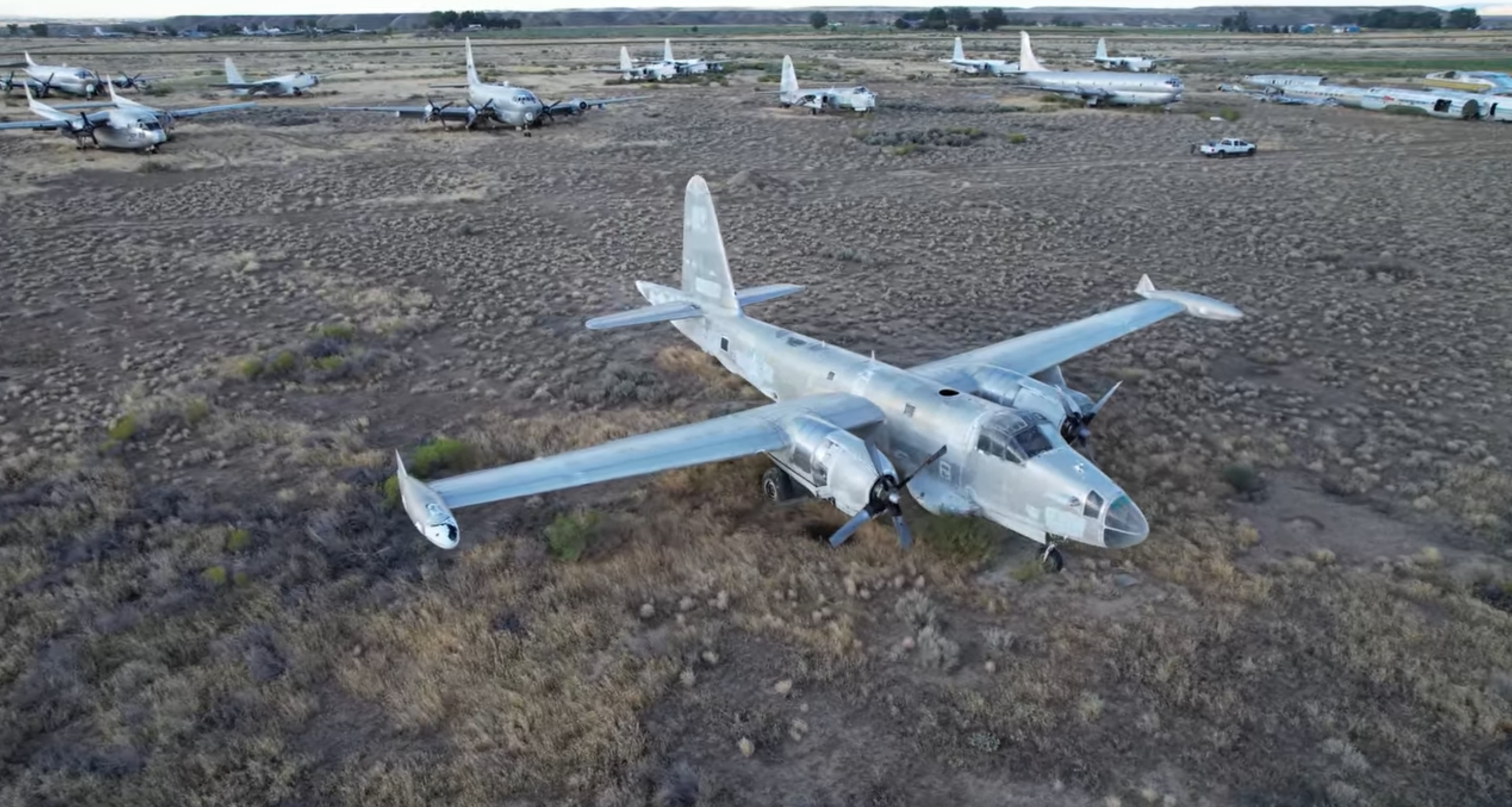 Vintage Warbirds and Firefighting Aircraft Up for Auction in Greybull 10 P2V 7 Salvage aircraft