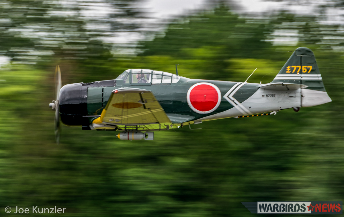 Heritage Flight Museum – June Fly Day Report 16 The 'Zero' on a low pass.(photo by Joe Kunzler)
