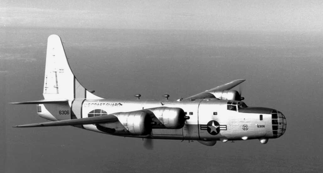 Privateer Airborne 14 This is a period photograph of a US Coast Guard PB4Y-2 which, other than the engines (which were updated with R-2600 QECs from B-25s for 4Y-2's Privateer during its firebomber days) looks strikingly similar to the PB4Y-2 at GossHawk Unlimited. This particular aircraft was later a sister ship to at Hawkins & Powers fire bomber service, but tragically lost in a 1968 accident. (photo via Wikipedia)