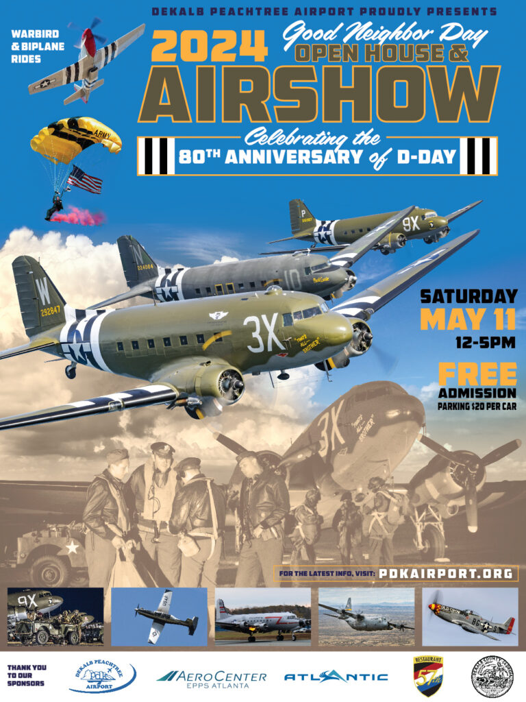 "PDK Airshow" to Host D-Day Squadron's Aircraft Heading To Europe 13 PDK Airshow Poster 2024 OL 72