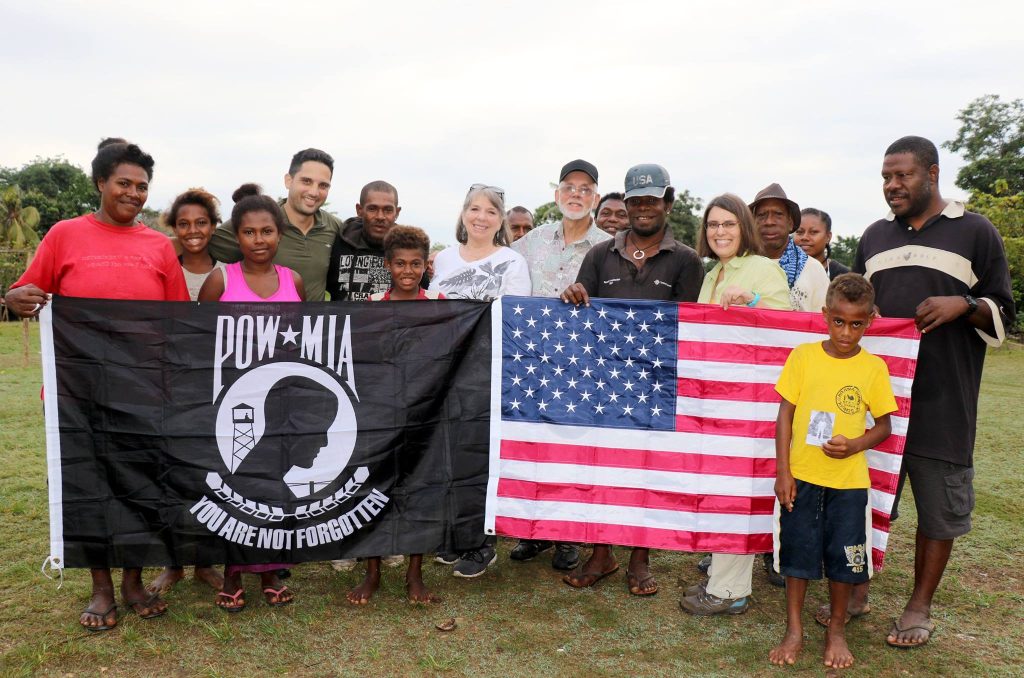 Pacific Wrecks: Uncovering the Lost History of World War II, Interview With Justin Taylan 34 Pacific Wrecks team with family members of Pfc Dale W. Ross