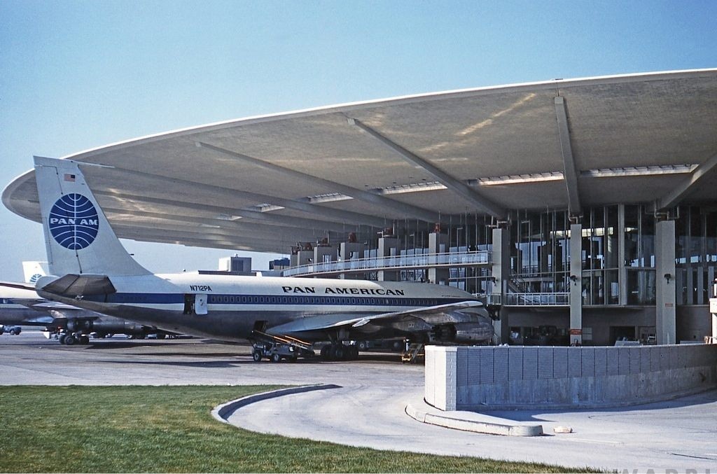 Three Decades After Ceasing Operations, Pan Am Lives On at the Pan Am Museum 11 Pan Am Boeing 707 100 at JFK 1961 Proctor 1