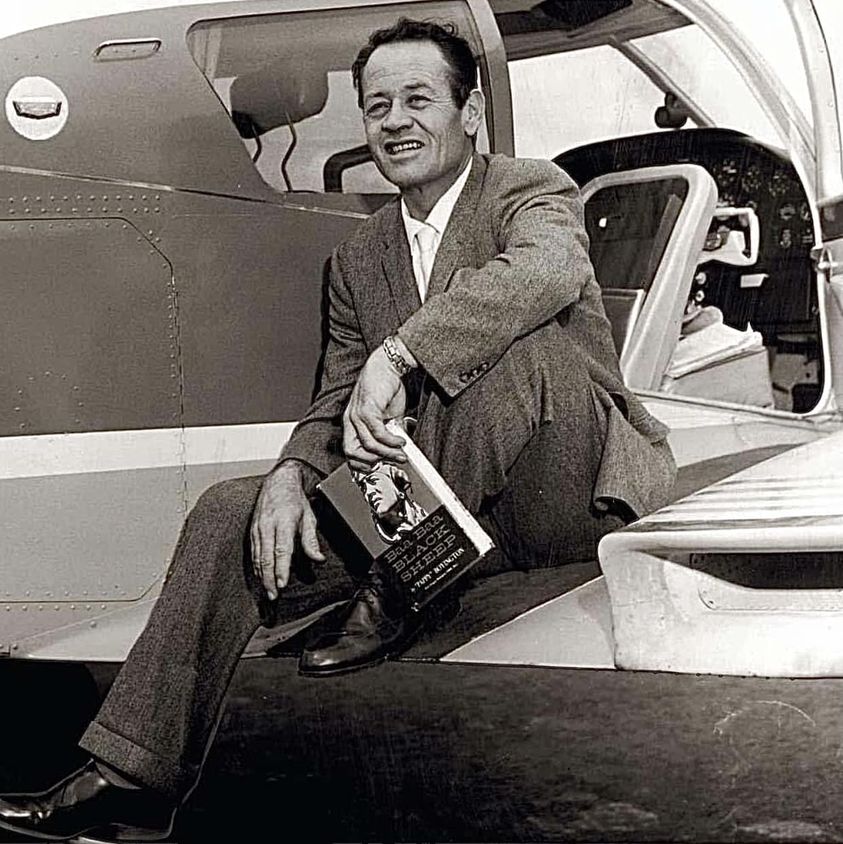 Black Sheep Chronicles, Part 7: The Real Pappy Boyington 11 Pappy with BBBS 1958