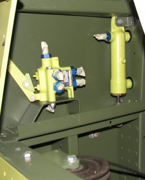 XP-82 restoration November Update 10 The parking brake and master cylinder.