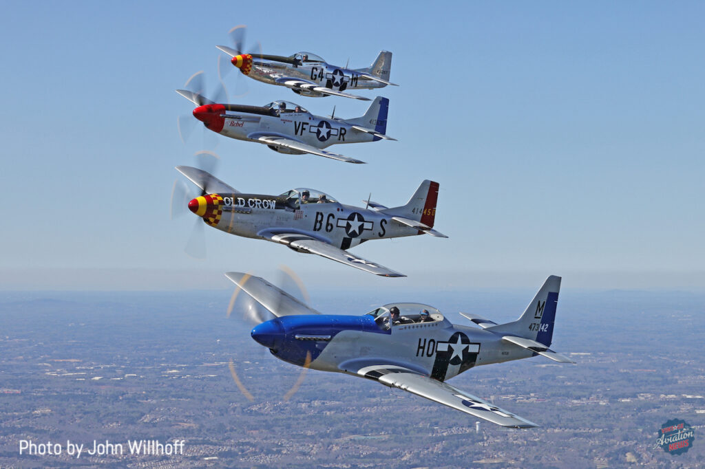 A Flight of Four Mustangs Celebrates WWII Fighter Pilot's 100th Birthday 11 Paul Crawford JWillhoff 1014